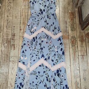 Candie's Floral Blue and Pink Maxi Dress